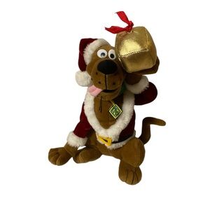 Vintage Scooby Doo Plush Christmas Great Dane Stuffed Animal Dog 2002 Toy